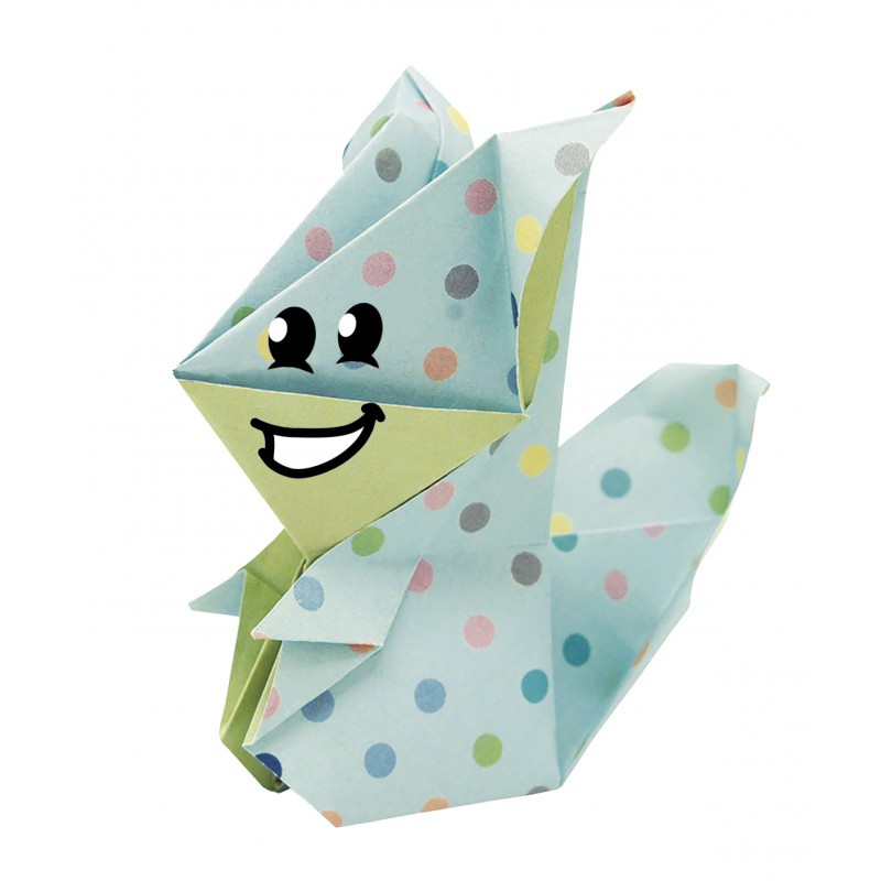 funny origami eichhörnchen 15 x 15 cm
