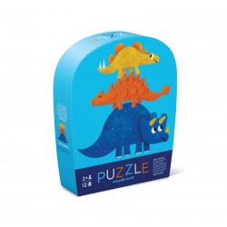 12 pc Mini Puzzle Dino