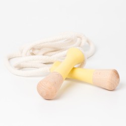 Wooden jump rope yellow